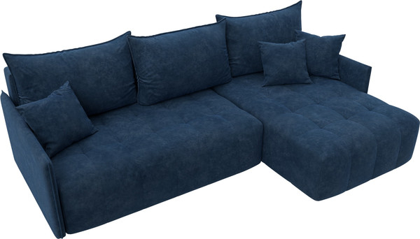 Изображение товара Диван угловой Лига Диванов Лига-054 НПБ угол универсальный / 129053 (велюр Brut 11 синий)
