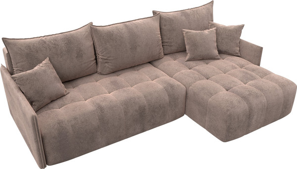 Изображение товара Диван угловой Лига Диванов Лига-054 НПБ угол универсальный / 129034 (велюр Tower 05 бежевый)