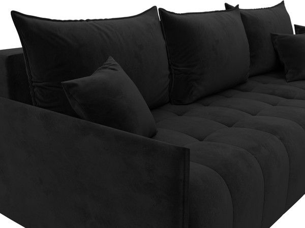 Изображение товара Диван угловой Лига Диванов Лига-054 НПБ угол универсальный / 129032 (велюр Seven 35 черный)