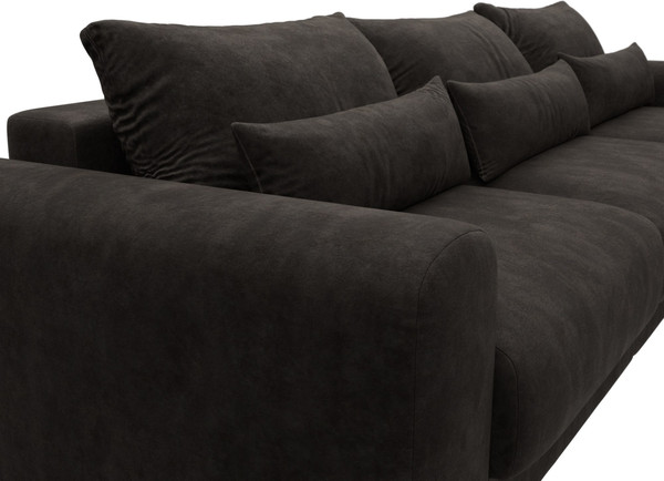 Изображение товара Диван угловой Лига Диванов Лига-056 НПБ Лонг угол универсальный / 129176 (велюр Brut 17 коричневый)