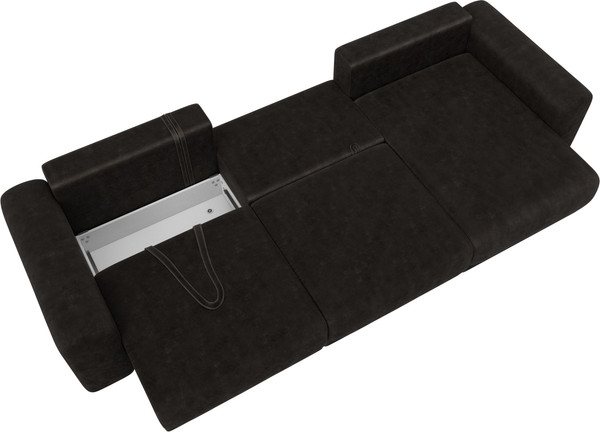 Изображение товара Диван угловой Лига Диванов Лига-056 НПБ Лонг угол универсальный / 129176 (велюр Brut 17 коричневый)