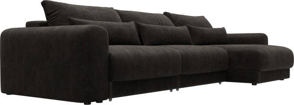 Изображение товара Диван угловой Лига Диванов Лига-056 НПБ Лонг угол универсальный / 129176 (велюр Brut 17 коричневый)