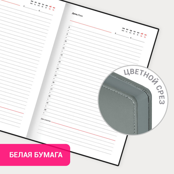 Изображение товара Ежедневник Brauberg Safari. Snake / 116594 (160л, серый)