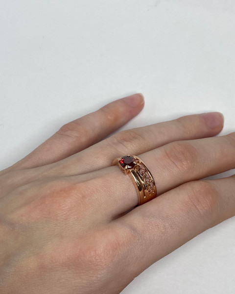 Изображение товара Кольцо Wolves Изящный гранат Двойное 1719 (р.17.5)