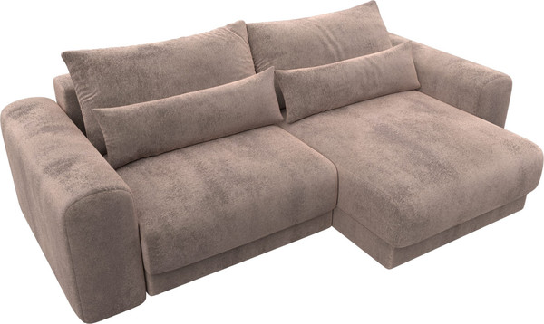 Изображение товара Диван угловой Лига Диванов Лига-056 НПБ угол универсальный / 129150 (велюр Tower 05 бежевый)