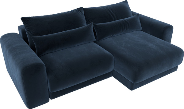 Изображение товара Диван угловой Лига Диванов Лига-056 НПБ угол универсальный / 129151 (велюр Tower 13 синий)
