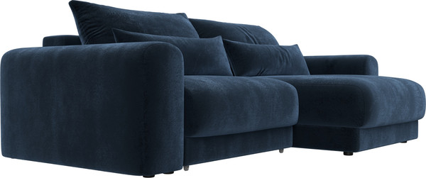 Изображение товара Диван угловой Лига Диванов Лига-056 НПБ угол универсальный / 129151 (велюр Tower 13 синий)