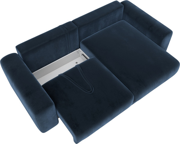 Изображение товара Диван угловой Лига Диванов Лига-056 НПБ угол универсальный / 129151 (велюр Tower 13 синий)