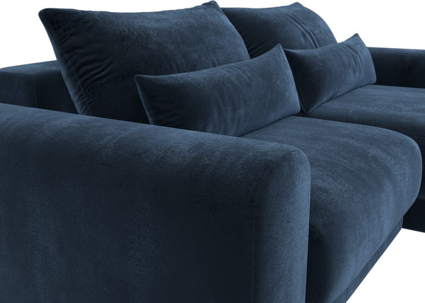 Изображение товара Диван угловой Лига Диванов Лига-056 НПБ угол универсальный / 129151 (велюр Tower 13 синий)