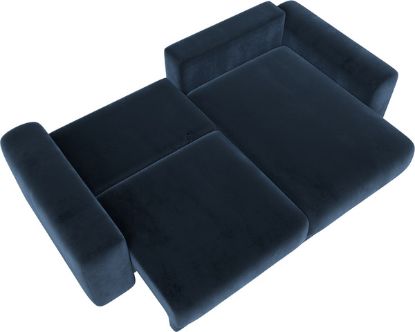 Изображение товара Диван угловой Лига Диванов Лига-056 НПБ угол универсальный / 129151 (велюр Tower 13 синий)