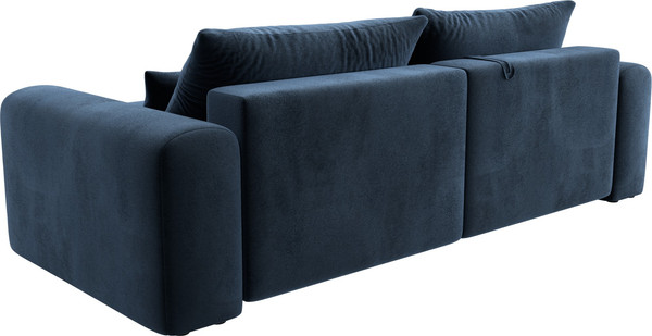 Изображение товара Диван угловой Лига Диванов Лига-056 НПБ угол универсальный / 129151 (велюр Tower 13 синий)
