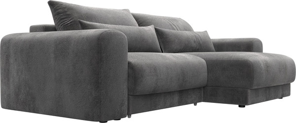 Изображение товара Диван угловой Лига Диванов Лига-056 НПБ угол универсальный / 129152 (велюр Tower 10 серый)