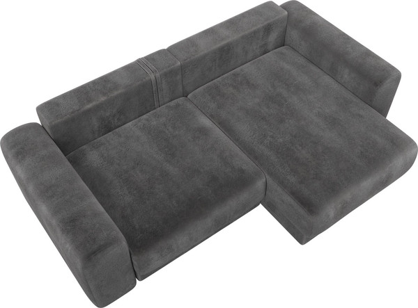 Изображение товара Диван угловой Лига Диванов Лига-056 НПБ угол универсальный / 129152 (велюр Tower 10 серый)