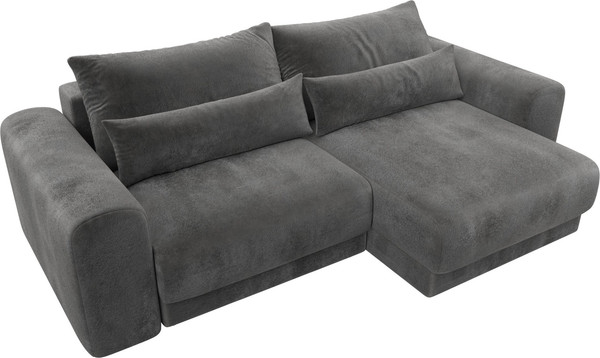 Изображение товара Диван угловой Лига Диванов Лига-056 НПБ угол универсальный / 129152 (велюр Tower 10 серый)