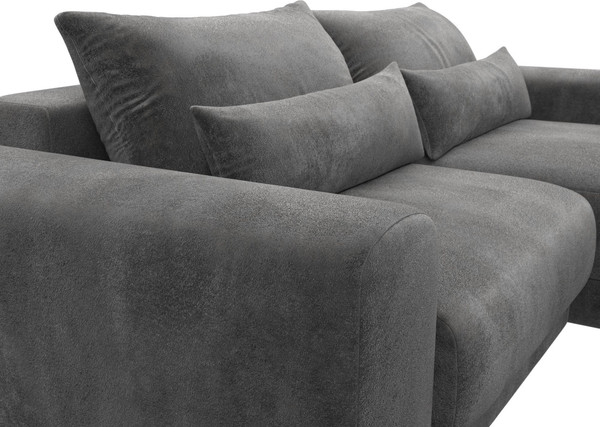 Изображение товара Диван угловой Лига Диванов Лига-056 НПБ угол универсальный / 129152 (велюр Tower 10 серый)