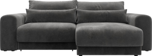 Изображение товара Диван угловой Лига Диванов Лига-056 НПБ угол универсальный / 129152 (велюр Tower 10 серый)