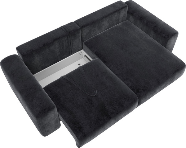 Изображение товара Диван угловой Лига Диванов Лига-056 НПБ угол универсальный / 129153 (велюр Tower 11 темно-серый)