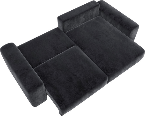 Изображение товара Диван угловой Лига Диванов Лига-056 НПБ угол универсальный / 129153 (велюр Tower 11 темно-серый)