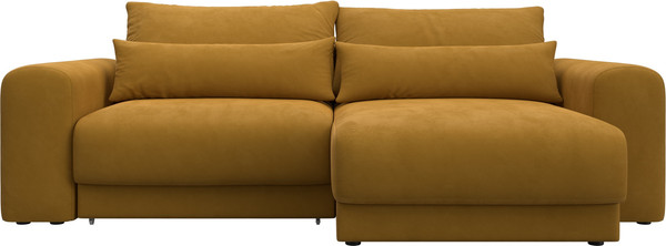 Изображение товара Диван угловой Лига Диванов Лига-056 НПБ угол универсальный / 129158 (велюр Brut 10 желтый)