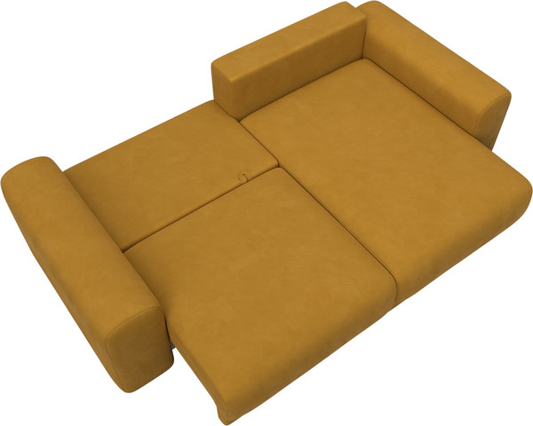 Изображение товара Диван угловой Лига Диванов Лига-056 НПБ угол универсальный / 129158 (велюр Brut 10 желтый)