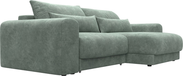 Изображение товара Диван угловой Лига Диванов Лига-056 НПБ угол универсальный / 129160 (велюр Brut 08 зеленый)