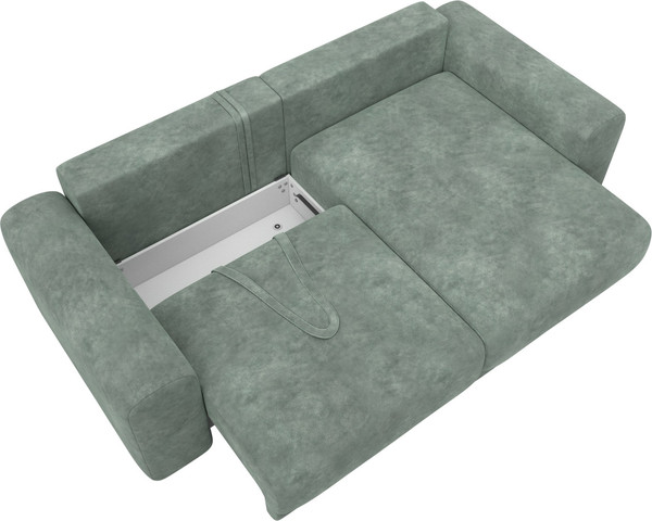 Изображение товара Диван угловой Лига Диванов Лига-056 НПБ угол универсальный / 129160 (велюр Brut 08 зеленый)