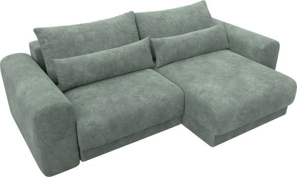 Изображение товара Диван угловой Лига Диванов Лига-056 НПБ угол универсальный / 129160 (велюр Brut 08 зеленый)