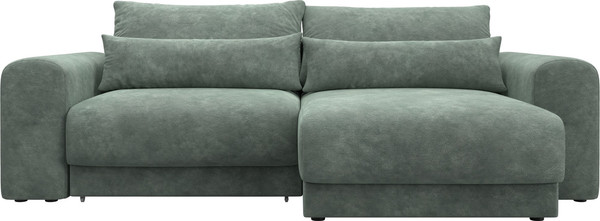 Изображение товара Диван угловой Лига Диванов Лига-056 НПБ угол универсальный / 129160 (велюр Brut 08 зеленый)