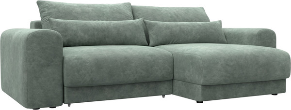 Изображение товара Диван угловой Лига Диванов Лига-056 НПБ угол универсальный / 129160 (велюр Brut 08 зеленый)