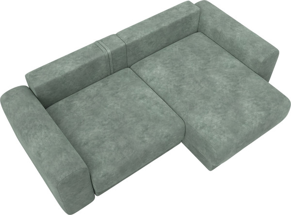 Изображение товара Диван угловой Лига Диванов Лига-056 НПБ угол универсальный / 129160 (велюр Brut 08 зеленый)