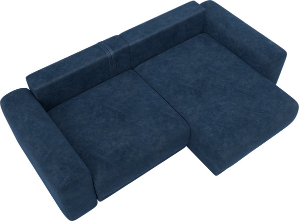 Изображение товара Диван угловой Лига Диванов Лига-056 НПБ угол универсальный / 129161 (велюр Brut 11 синий)
