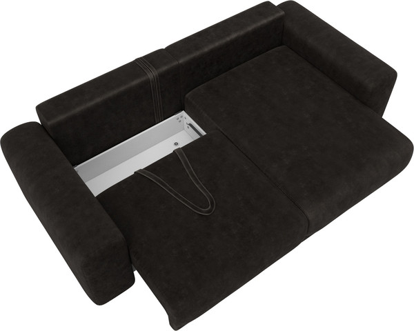 Изображение товара Диван угловой Лига Диванов Лига-056 НПБ угол универсальный / 129162 (велюр Brut 17 коричневый)