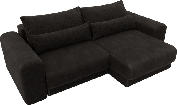 Изображение товара Диван угловой Лига Диванов Лига-056 НПБ угол универсальный / 129162 (велюр Brut 17 коричневый)