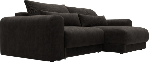 Изображение товара Диван угловой Лига Диванов Лига-056 НПБ угол универсальный / 129162 (велюр Brut 17 коричневый)