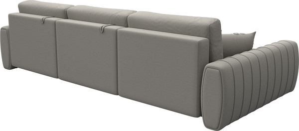 Изображение товара Диван угловой Лига Диванов Лига-057 НПБ Лонг угол левый / 129292L (рогожка Амур 02 бежевый)