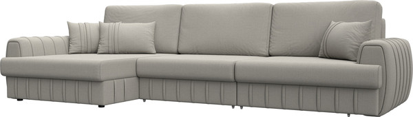 Изображение товара Диван угловой Лига Диванов Лига-057 НПБ Лонг угол левый / 129292L (рогожка Амур 02 бежевый)