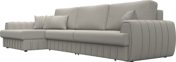 Изображение товара Диван угловой Лига Диванов Лига-057 НПБ Лонг угол левый / 129292L (рогожка Амур 02 бежевый)