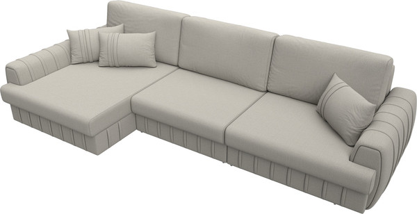 Изображение товара Диван угловой Лига Диванов Лига-057 НПБ Лонг угол левый / 129292L (рогожка Амур 02 бежевый)