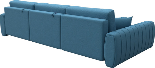 Изображение товара Диван угловой Лига Диванов Лига-057 НПБ Лонг угол левый / 129295L (рогожка Амур 10 голубой)