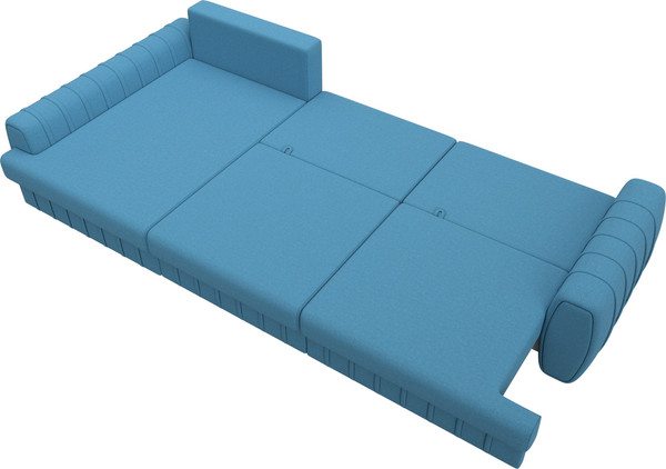 Изображение товара Диван угловой Лига Диванов Лига-057 НПБ Лонг угол левый / 129295L (рогожка Амур 10 голубой)