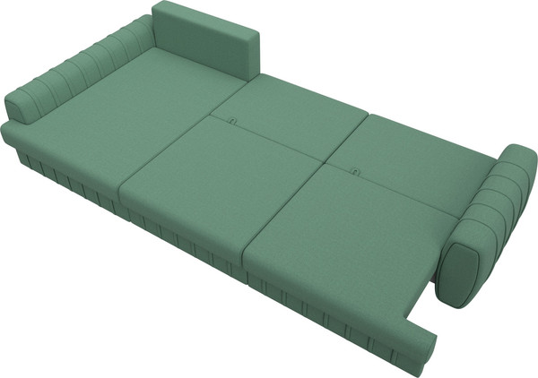 Изображение товара Диван угловой Лига Диванов Лига-057 НПБ Лонг угол левый / 129296L (рогожка Амур 11 зеленый)