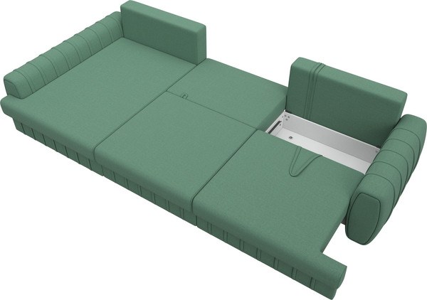 Изображение товара Диван угловой Лига Диванов Лига-057 НПБ Лонг угол левый / 129296L (рогожка Амур 11 зеленый)