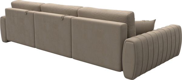 Изображение товара Диван угловой Лига Диванов Лига-057 НПБ Лонг угол левый / 129297L (велюр Seven 729 бежевый)