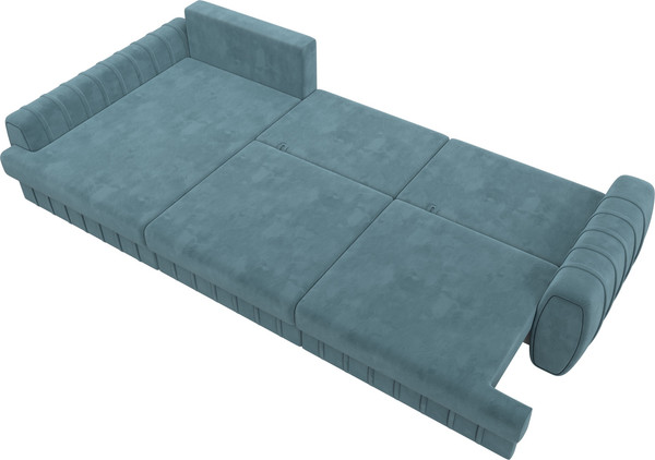 Изображение товара Диван угловой Лига Диванов Лига-057 НПБ Лонг угол левый / 129298L (велюр Seven 113 бирюзовый)