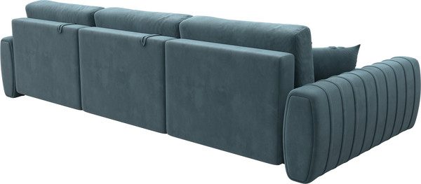 Изображение товара Диван угловой Лига Диванов Лига-057 НПБ Лонг угол левый / 129298L (велюр Seven 113 бирюзовый)