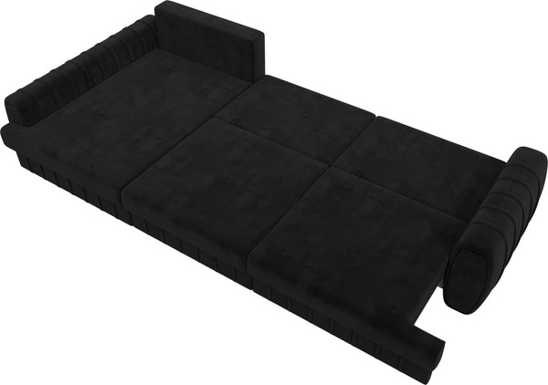 Изображение товара Диван угловой Лига Диванов Лига-057 НПБ Лонг угол левый / 129302L (велюр Seven 35 черный)