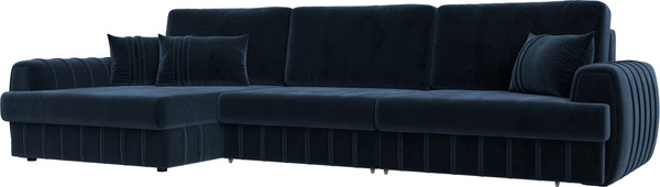 Изображение товара Диван угловой Лига Диванов Лига-057 НПБ Лонг угол левый / 129305L (велюр Tower 13 синий)