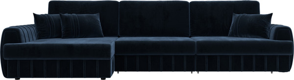 Изображение товара Диван угловой Лига Диванов Лига-057 НПБ Лонг угол левый / 129305L (велюр Tower 13 синий)