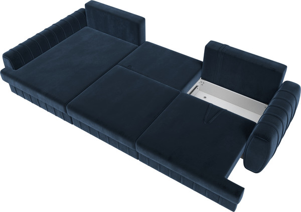 Изображение товара Диван угловой Лига Диванов Лига-057 НПБ Лонг угол левый / 129305L (велюр Tower 13 синий)