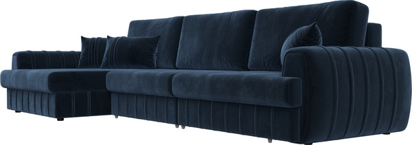 Изображение товара Диван угловой Лига Диванов Лига-057 НПБ Лонг угол левый / 129305L (велюр Tower 13 синий)